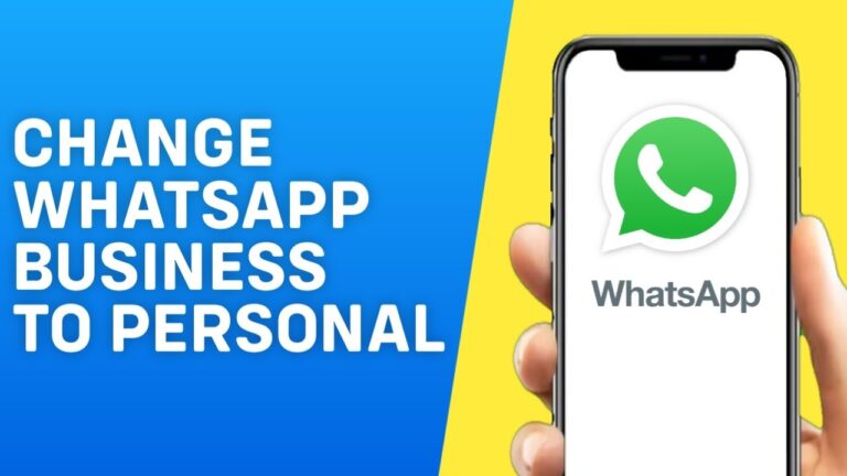 How to Change Whatsapp Business to Personal