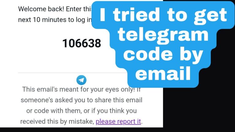 How to Get Telegram Code by Email